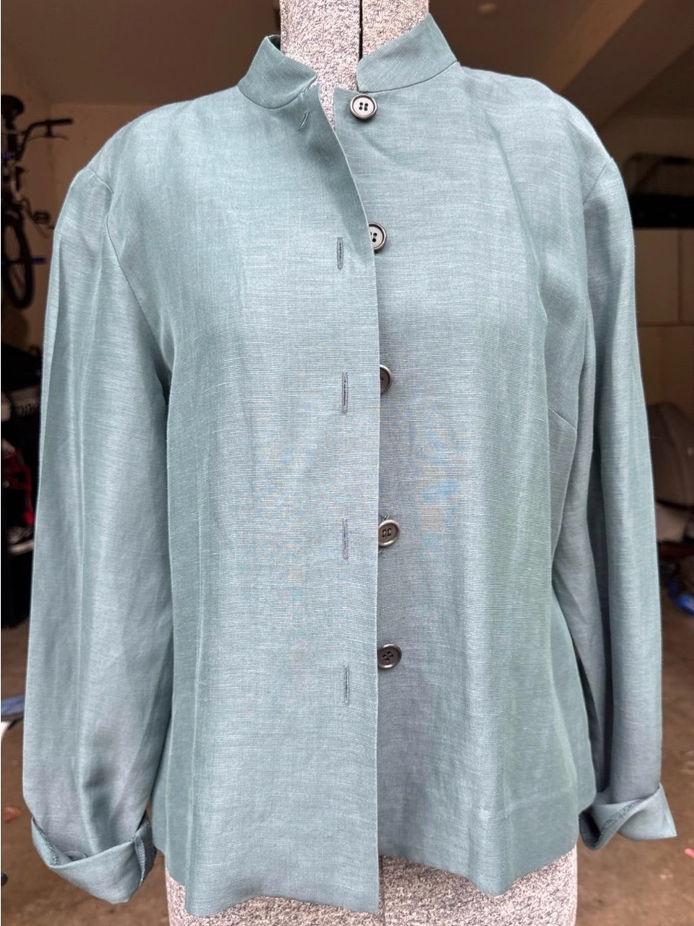 Emanuel
Light Sage Green Button-Front Women's Top and matching pants